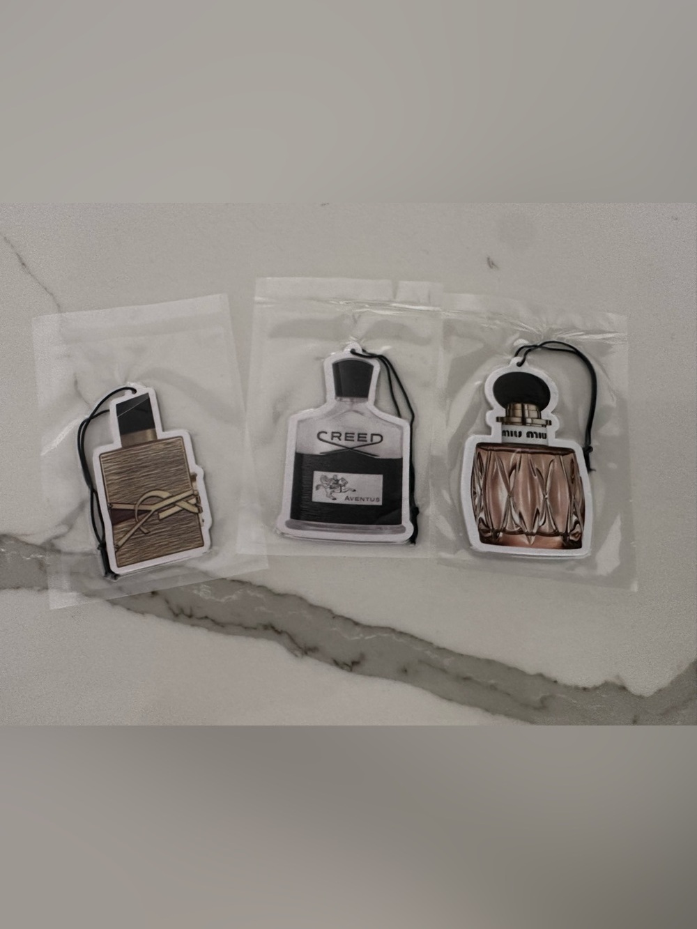 YSL, Creed and Miu Miu Fragrance Cards (New) Trio